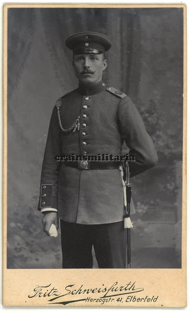 Orig. Foto CDV Portrait Soldat in ELBERFELD Wuppertal Rheinland