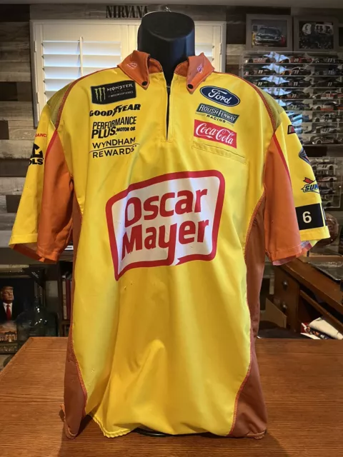 Ryan Newman Race Used NASCAR Pit Crew Shirt Oscar Mayer Roush Ford