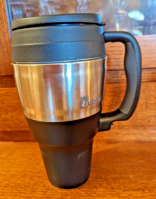 Bubba Classic Stainless Steel Mug with Handle Black, 34 Fl Oz. w/Opener