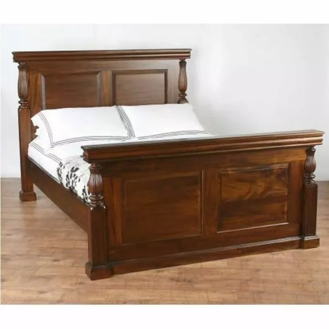 Solid Mahogany Wood Antique Empire Style Bedroom Available in Queen King