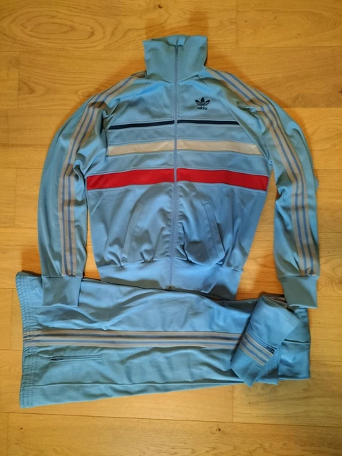 Survêtement Adidas Challenger Vintage En Velours - Taille S, Bleu, Occasion Très Bon état