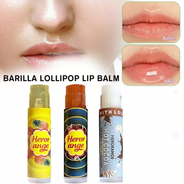 Lip Balm Set Multi Pack Stick Fruit Flavoured Moisturising Beeswax Vitamin  GX