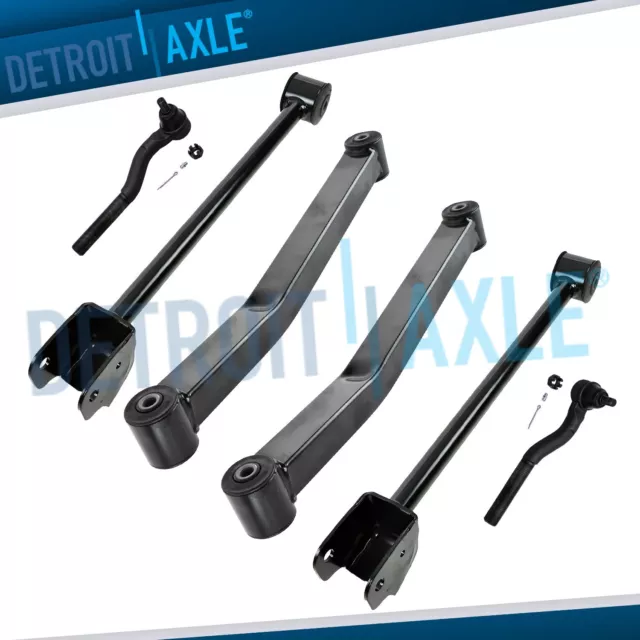 Front Upper & Lower Control Arms Tie Rods for 2007 2008 - 2017 Jeep Wrangler JK