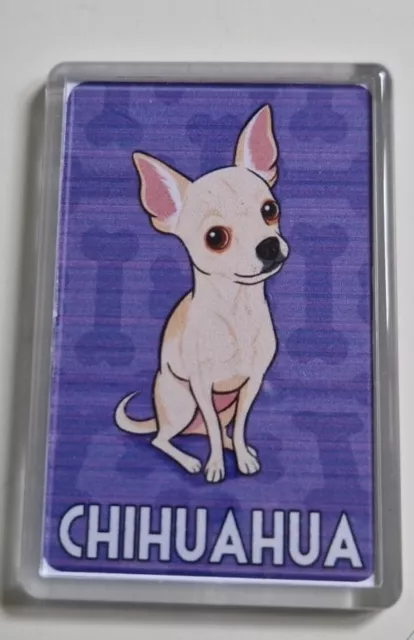 Chihuahua Dog Fridge Magnet Chi Colourful Fawn Stocking Filler Gift 3" x 2"