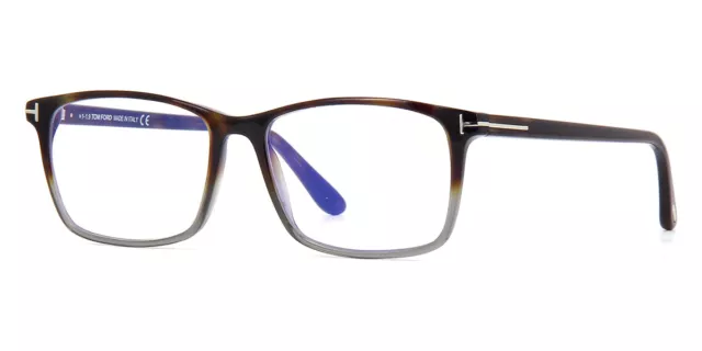 Tom Ford TF 5584 B 056 Blue Control Havana-Grey Brille Frames Eyeglasses 54mm