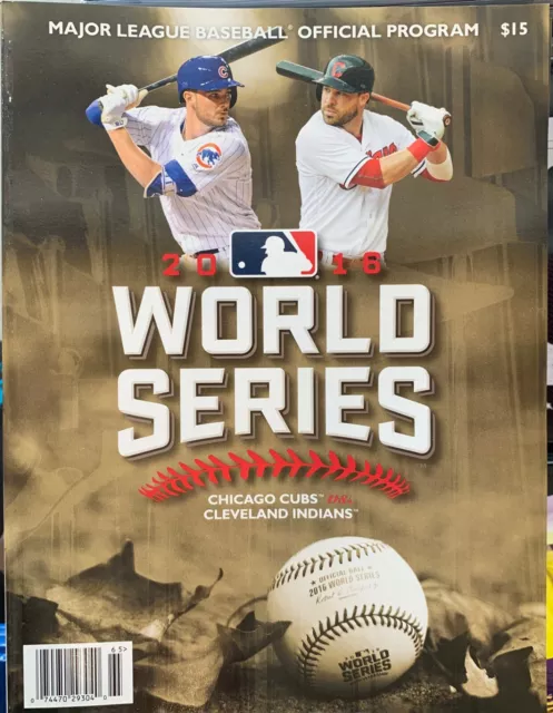 2016 World Series Program Anthony Rizzo Chicago Cubs Champs Cleveland Indians