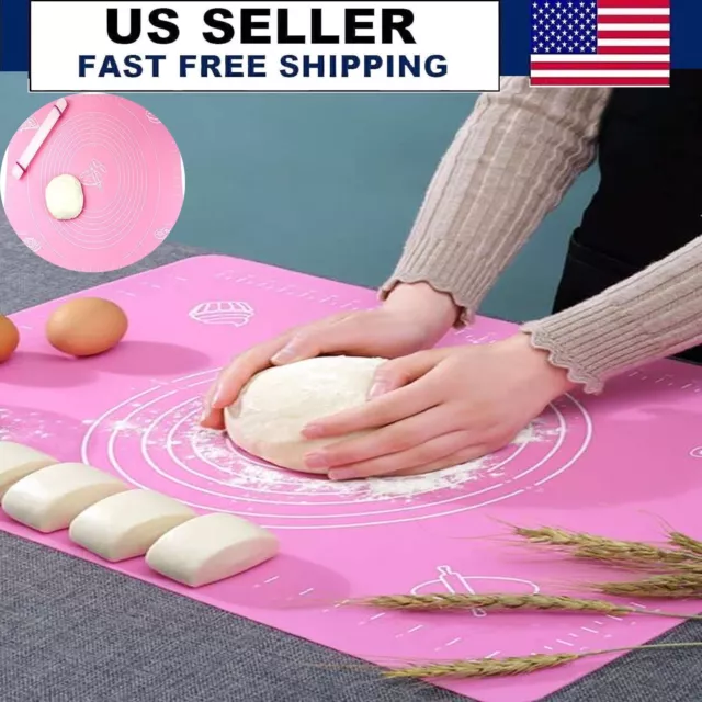 Silicone Mat Rolling Cut Mat Sugarcraft Fondant Pastry Icing Dough Kitchen Tools