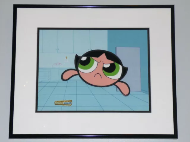 Powerpuff Girls Buttercup Framed Original Production Cel Cartoon Network