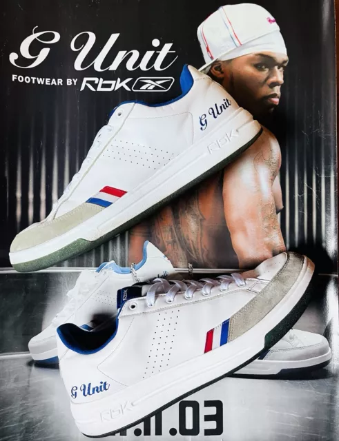 REEBOK G UNIT G6 50 CENT Men Mid Trainer UK 10 US 11 EUR 44.5 White Sneaker RARE 59.95 PicClick UK