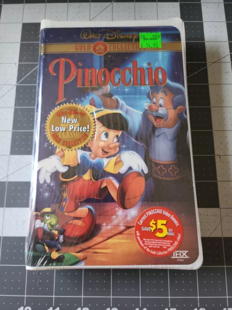 Walt Disney Pinocchio Gold Collection VHS Video Tape 1999 Clamshell Case SEALED