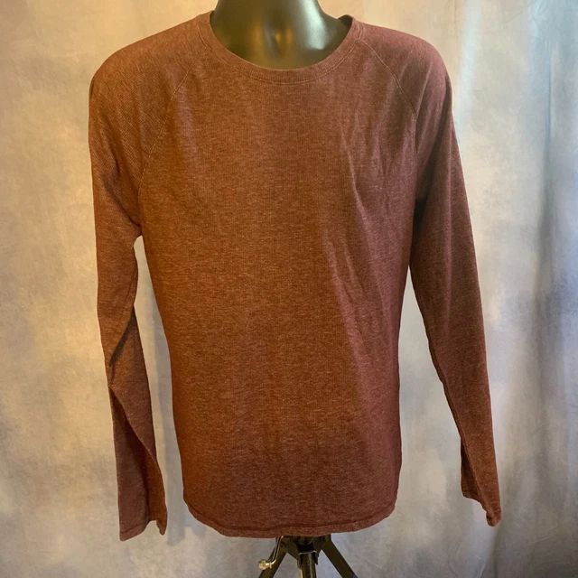 American Rag Top Womens Size Large Burgundy Crewneck Long Raglan Sleeve Pullover