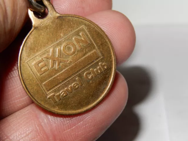 Vintage, Older Exxon Travel Club Key Chain Drop In Mail Box Medal
