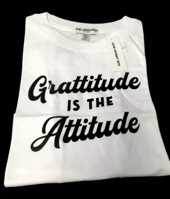 Sub Urban Riot "Gratitude Is The Attitude" Tee  Women's T-Shirt Size XS