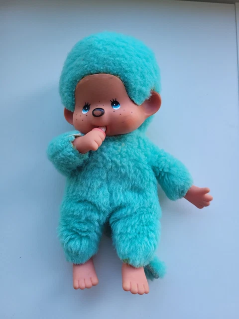 Peluche Kiki Monchhichi Rose Pastel 19 Cm – Ajena Sekiguchi 1974 – Vintage