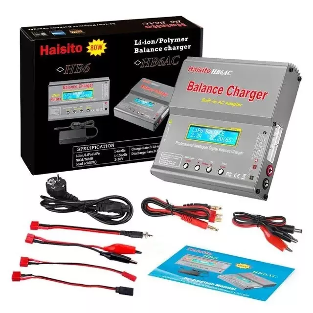 80W B6AC 6A Doble Canal B6 CA Li-ion Nimh/Nicd/Lipo Batería de Control Balance Cargador