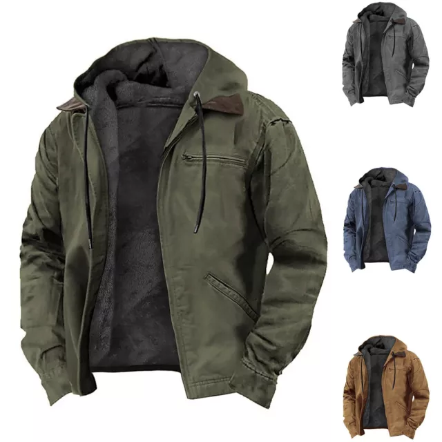 Men's Winter Warm Hooded Soft Comfort Coat Thick Jacket Top Casual Padded Jacket