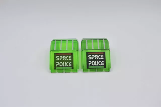 LEGO 2 x Windschutzscheibe Trans-Green Windscreen 4x4x4 1/3 Helicopter 2483pb01