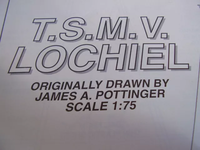 Model Boat Plans T S M V Lochiel Vessel & Gremlin Small Yacht 2002 Free Uk Post