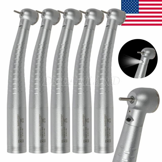 5Pcs 6Hole Big Turbine Dental Fiber Optic High Speed LED Push Handpiece W*DR