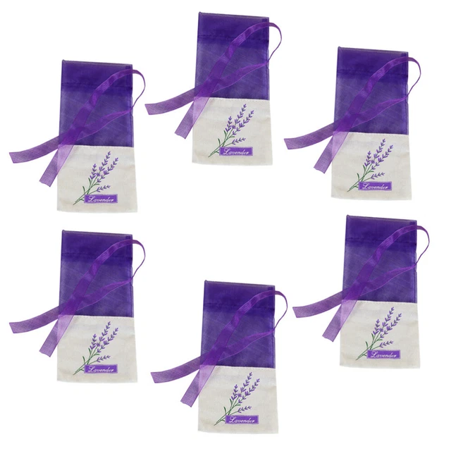 6 un. bolsas vacías bolsa estampado de flores fragancia lavanda bolsa bolso cartera