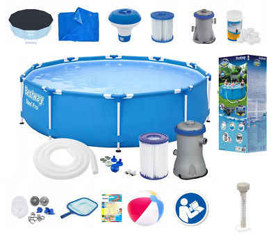 20in1 BESTWAY PISCINA 305cm 10FT telaio tondo da giardino piscina a terra Set Pompa 
