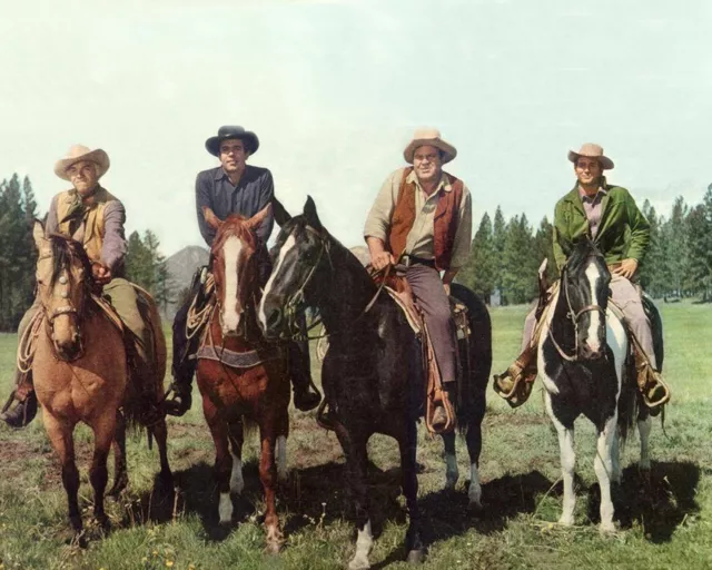 Set of 6 Bonanza 8x10 Photos Vintage Old West Cowboy TV Shows