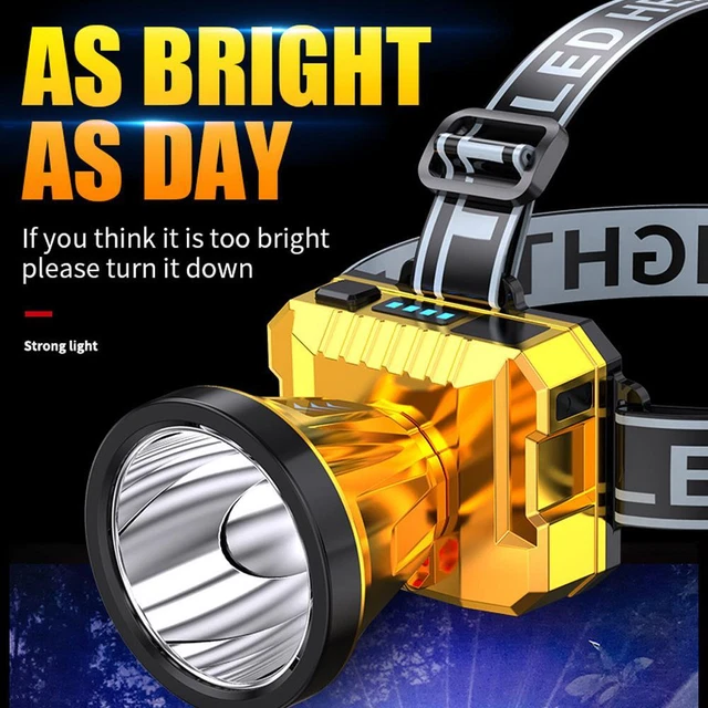 Faro Led USB Ricaricabile Faro Zoom Impermeabile XM-L T6 Testa - Foto 5