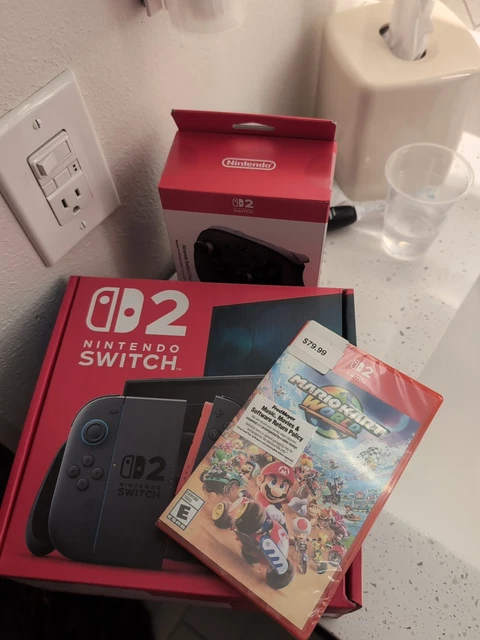 NINTENDO SWITCH 2 Console + Mario Kart World Bundle + pro Controller ...