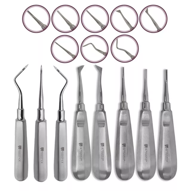 Dental Tooth Extraction Instruments Root Elevators Coupland, Cryer, Heidbrink