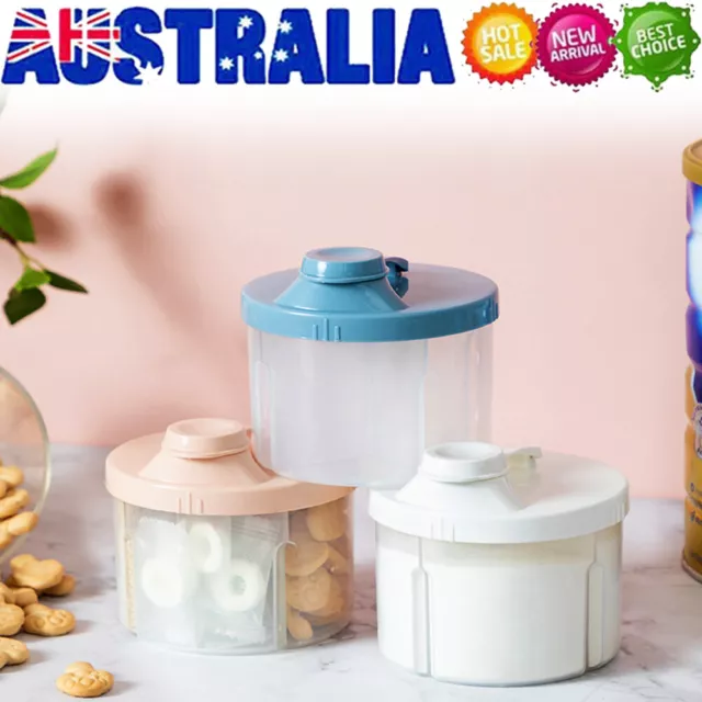 Baby Formula Dispenser Portable Milk Powder Container 4 Compartments Storage Box