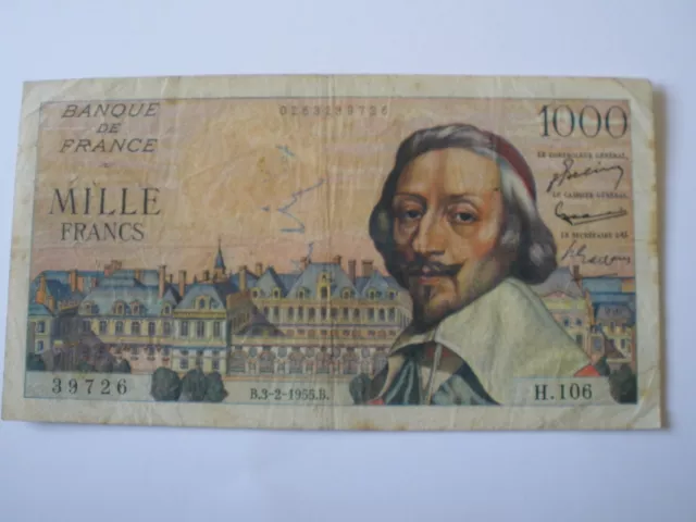 Billet  France 1000 F Richelieu  Fay 42/10