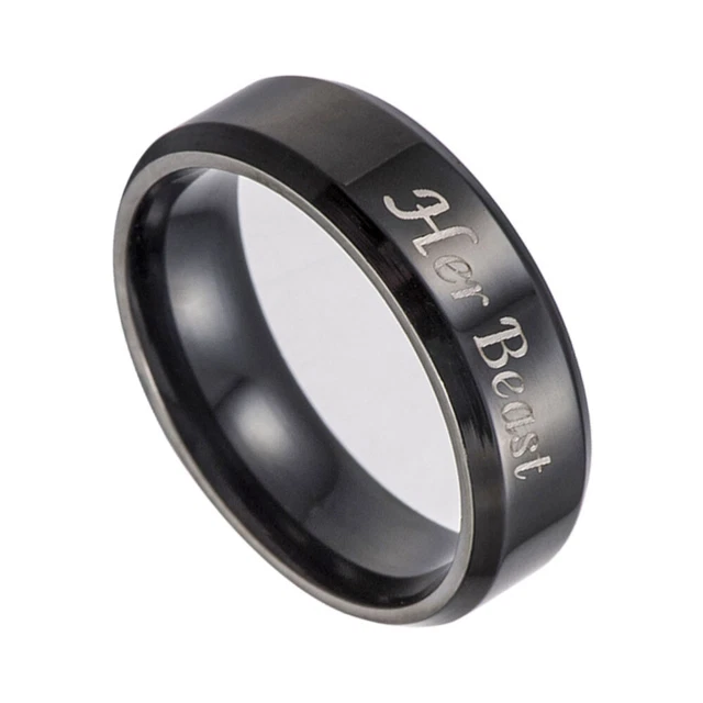 12# Her King His Queen Titanium Stainless Steel Couples Finger Ring His and