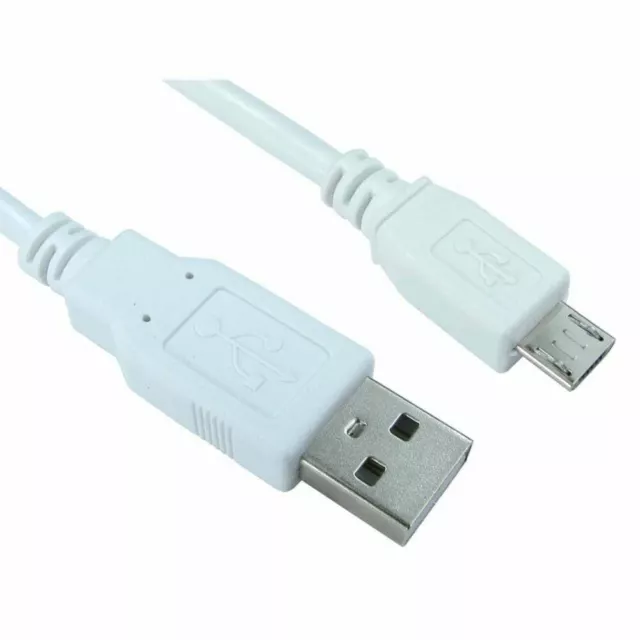 0.5M MICRO to USB 2.0 Cable and Charge Lead Type A - 5 Pin B Phone Charger White