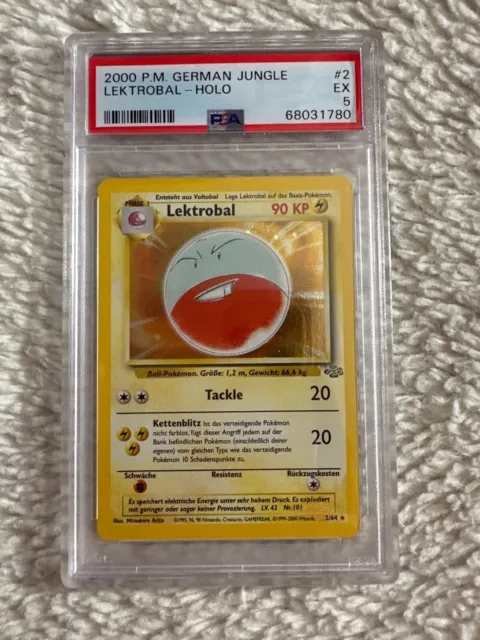 Pokemon Card Electrode German Lektrobal 2/64 Jungle HOLO PSA 5