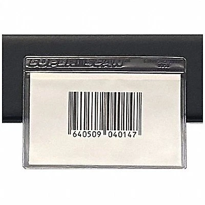 Superscan Label Holder: Slide In Label Holder, 3 in Wd, 5 in Lg, Vinyl,