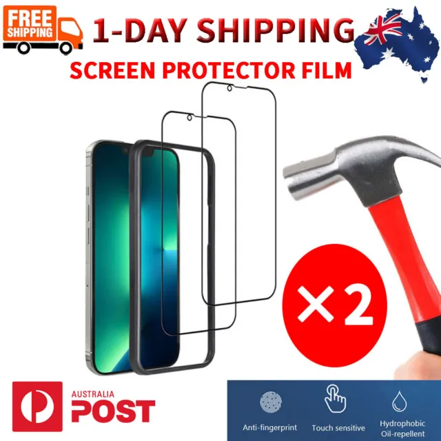2x Tempered Glass Screen Protector Film Guard For iPhone 15 14 13 12 11 Pro Max