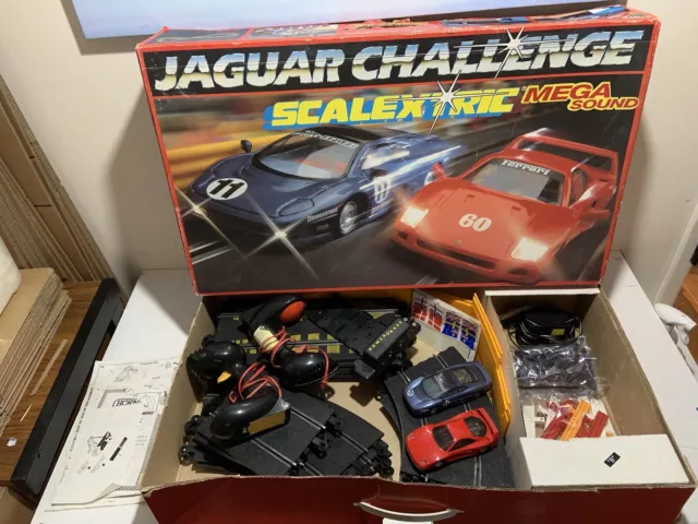 Boxed Scalextric C707 Jaguar Challenge Electric Model Racing Slot Car