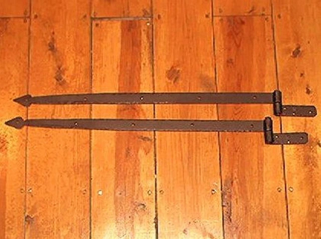 PAIR of 23" style A STRONG IRON STRAP HINGES by PCBS Glad to do custom work