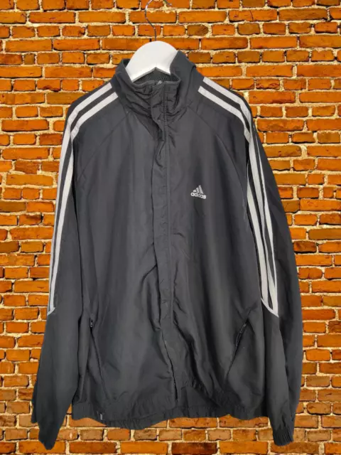 Boys Adidas Age 14 Years Black Lightweight Track Jacket Zip Up Sport Kids 164Cm