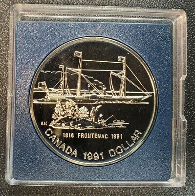 1991 Canada Proof Frontenac 50% Silver Dollar Coin .375 ASW - ENN Coins SE