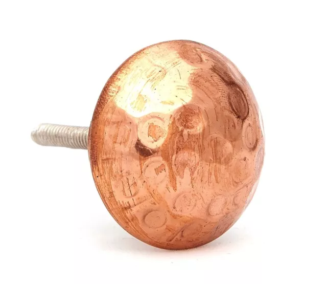 Hammered Copper Round Decorative Drawer, Cabinet, Furniture Knobs & Pulls