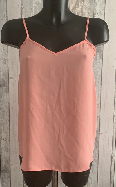 Satin Feel Floaty Vest Top Size 8 New Look