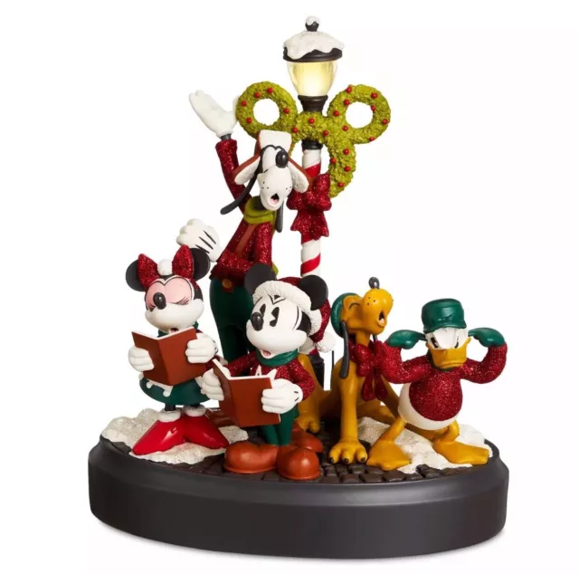 Figura musical iluminada de vacaciones de Disney de Mickey Minnie Mouse nueva 2022