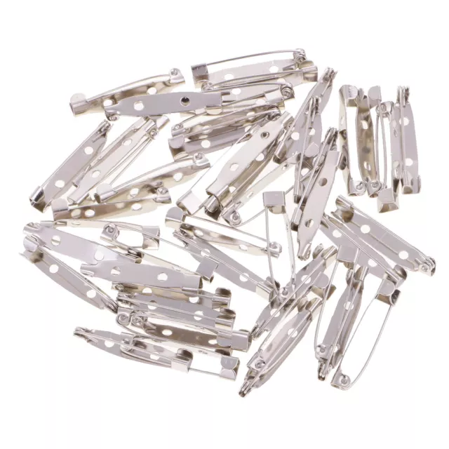 100pcs Brooch Base Back Bar Pins Clasp Safety Pins For DIY Crafts Findings