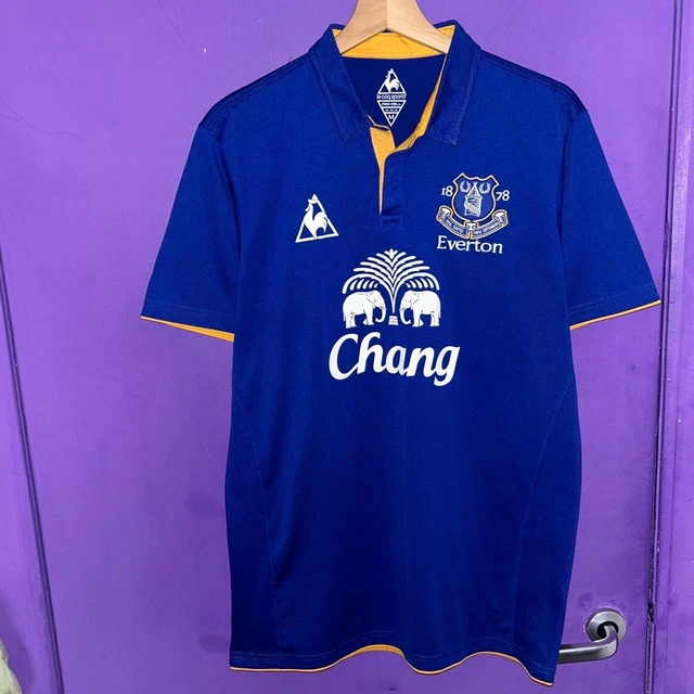 Maillot De Football Vintage Everton FC - Manches Longues, Bleu, Taille S, Le Coq Sportif - État 8/10