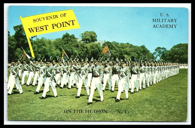 West Point NY On the Hudson Military Academy Postcard Corps on Parade     pc200