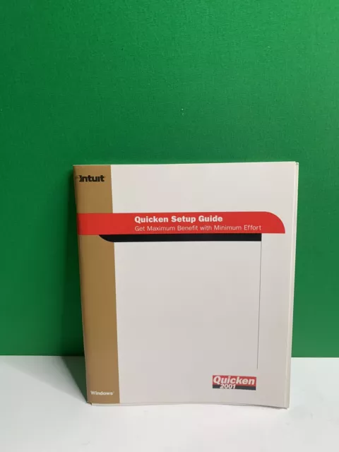 QUICKEN 2001 SETUP GUIDE Paperback Book NEW
