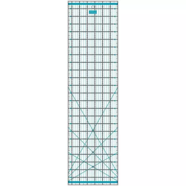 Semplix Patchwork-Quiltlineal (24" x 6,5" / 2,5 mm dick / türkis) beste Qualität