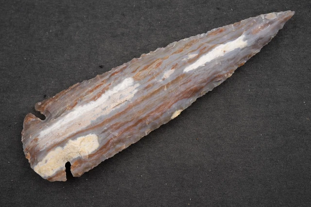 5.1" Flint Spearhead Ohio Collection Spear Point Knife Blade Arrowhead 463