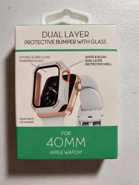 WITH it Dual Layer Protective Bumper w/ Glass for 40 MM Apple Watch - NEW